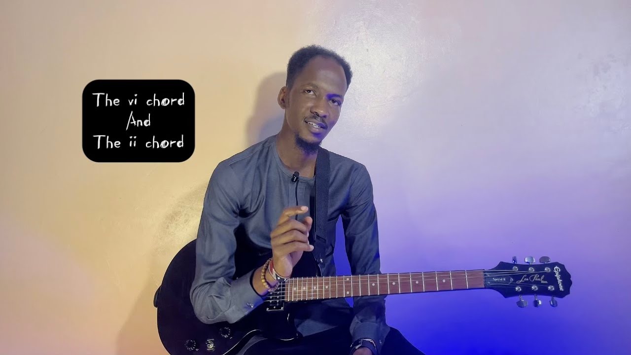 Beginner seben guitar lesson - chords ii and vi