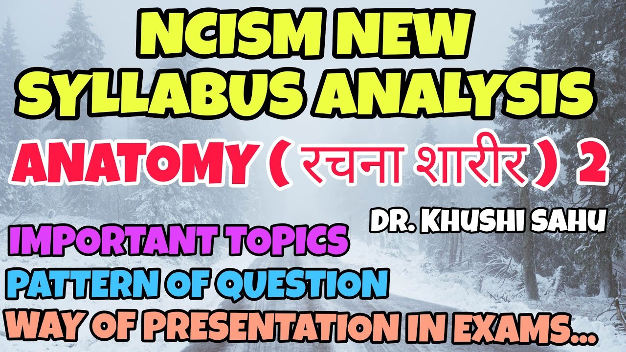 Anatomy(Rachnashareer) 2 ll NCISM New syllabus analysis ll imp topics l way of presentation in exams