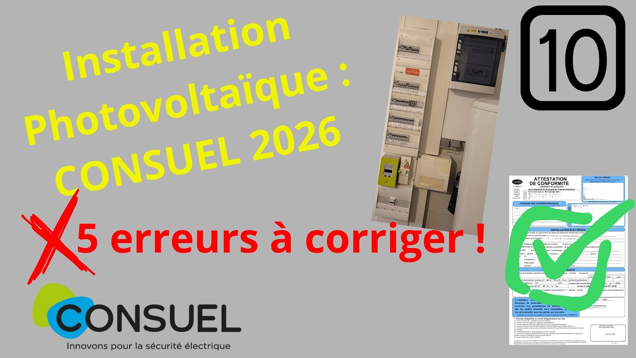 Consuel photovolta&iuml;que : l&rsquo;inspecteur trouve 5 erreurs&hellip; je les corrige devant vous !