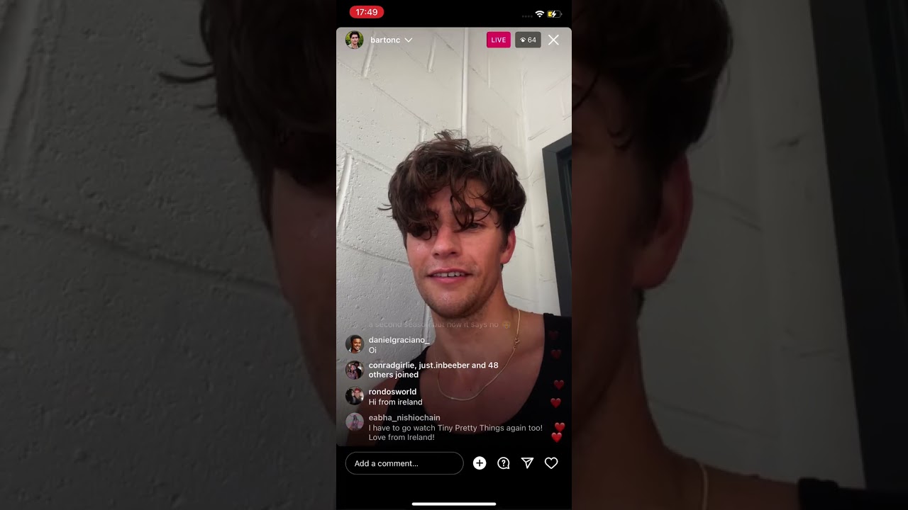 Barton Cowperthwaite Dancing Instagram Live July 2023