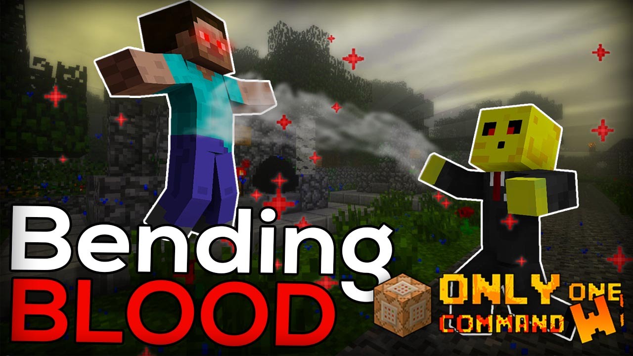 Bloodbending in Minecraft with only one command block. (Telekinesis)