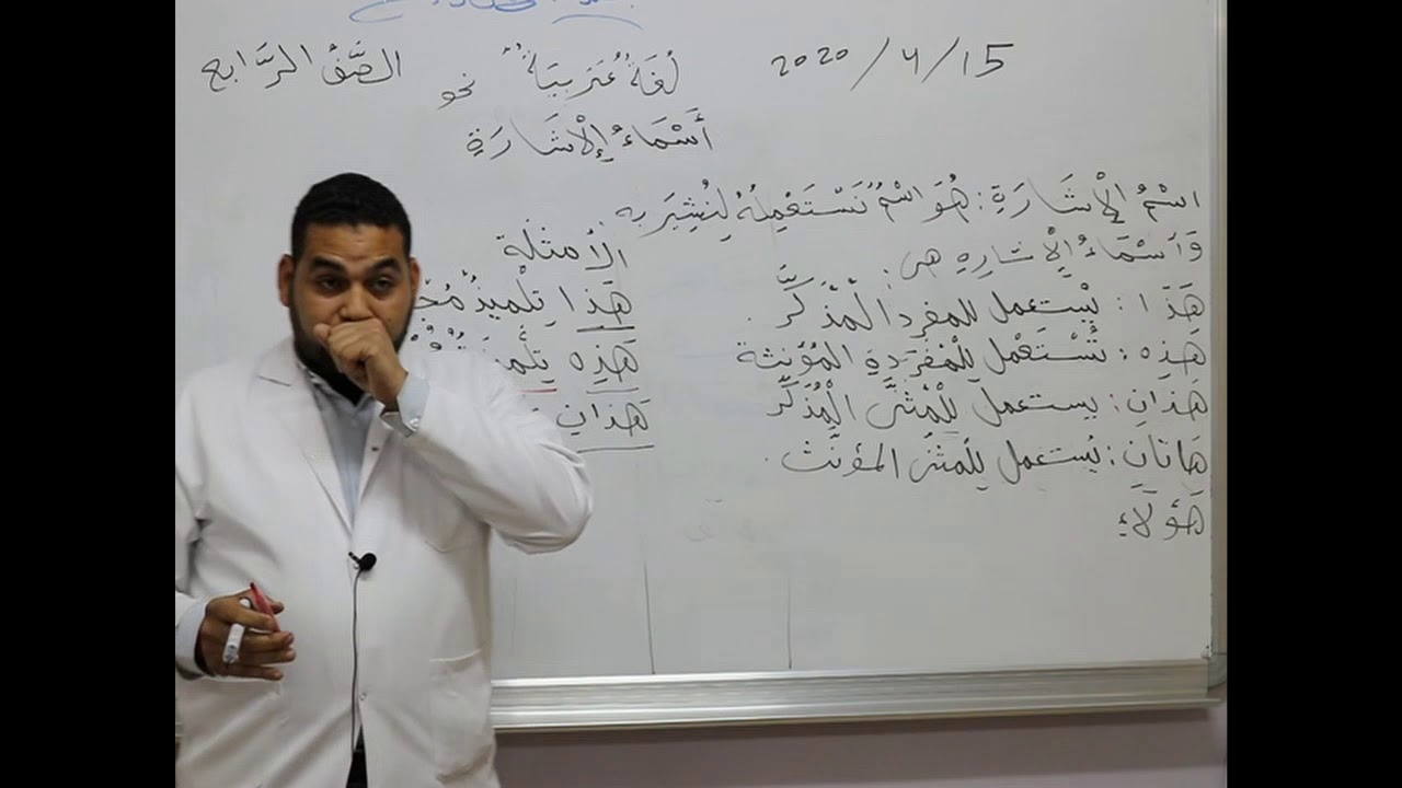 مادة اللغة العربية للصف الرابع الأساسي/   نحو -  درس أسماء الأشارة