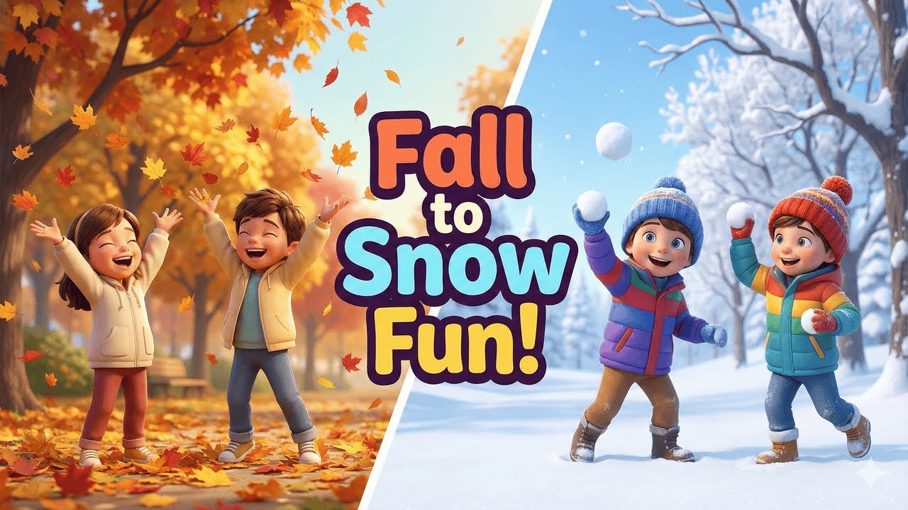 Fall to Snow Fun | Kids Learn Seasons | Winter Play Song | LYH Kids 
