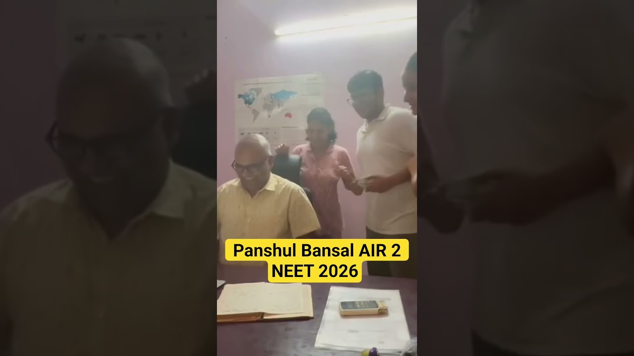 Result reaction from Panshul Bansal AIR 2 NEET 2026 #neet2026 #air2 #allen #PanshulBansal