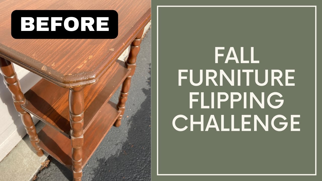 Painting a Wood Plant Stand/Table Using All-In-One Mineral Paint | FALL FURNITURE FLIPPING CHALLENGE