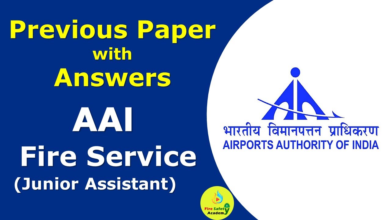 Airport Fire Service Previous Paper with Answers | Airport Fire Service Vacancy | AAI Recruitment