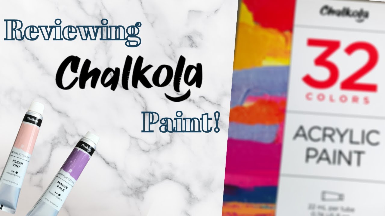 Reviewing Chalkola Acrylic Paint 32 Set // ft. My Struggling to Paint For 10 Minutes