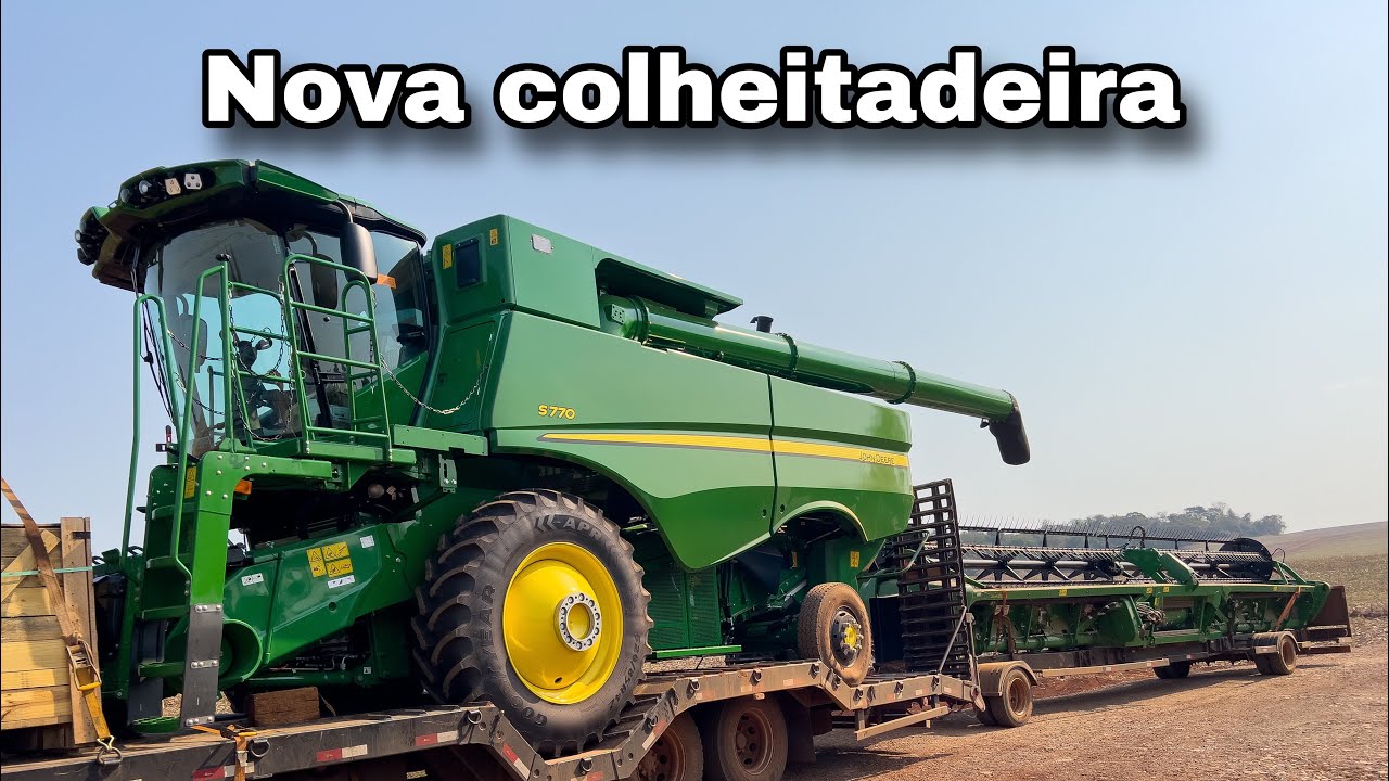 Chegou a nossa nova colheitadeira!!! (John Deere S770)