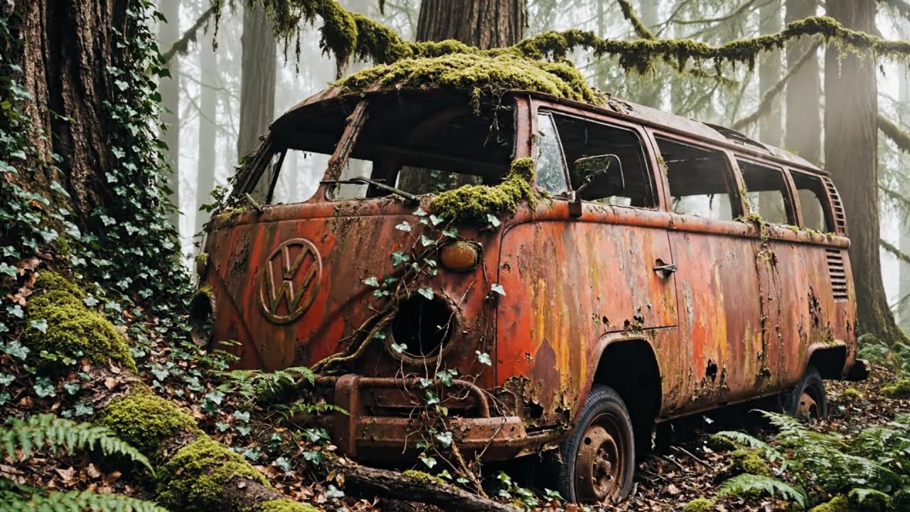 Ultimate Car Restoration ASMR Transformation: Abandoned Red VW T1