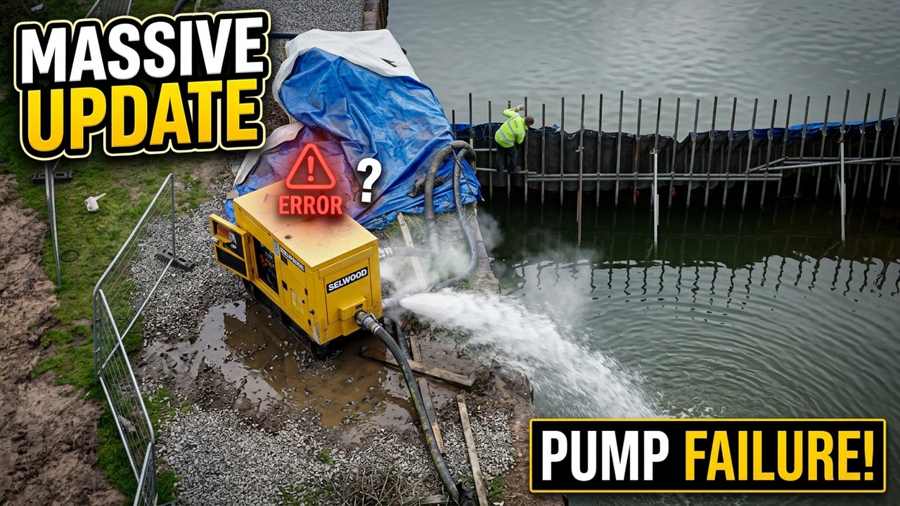 Big Problem At The Bridgewater Canal Breach With The Pump
