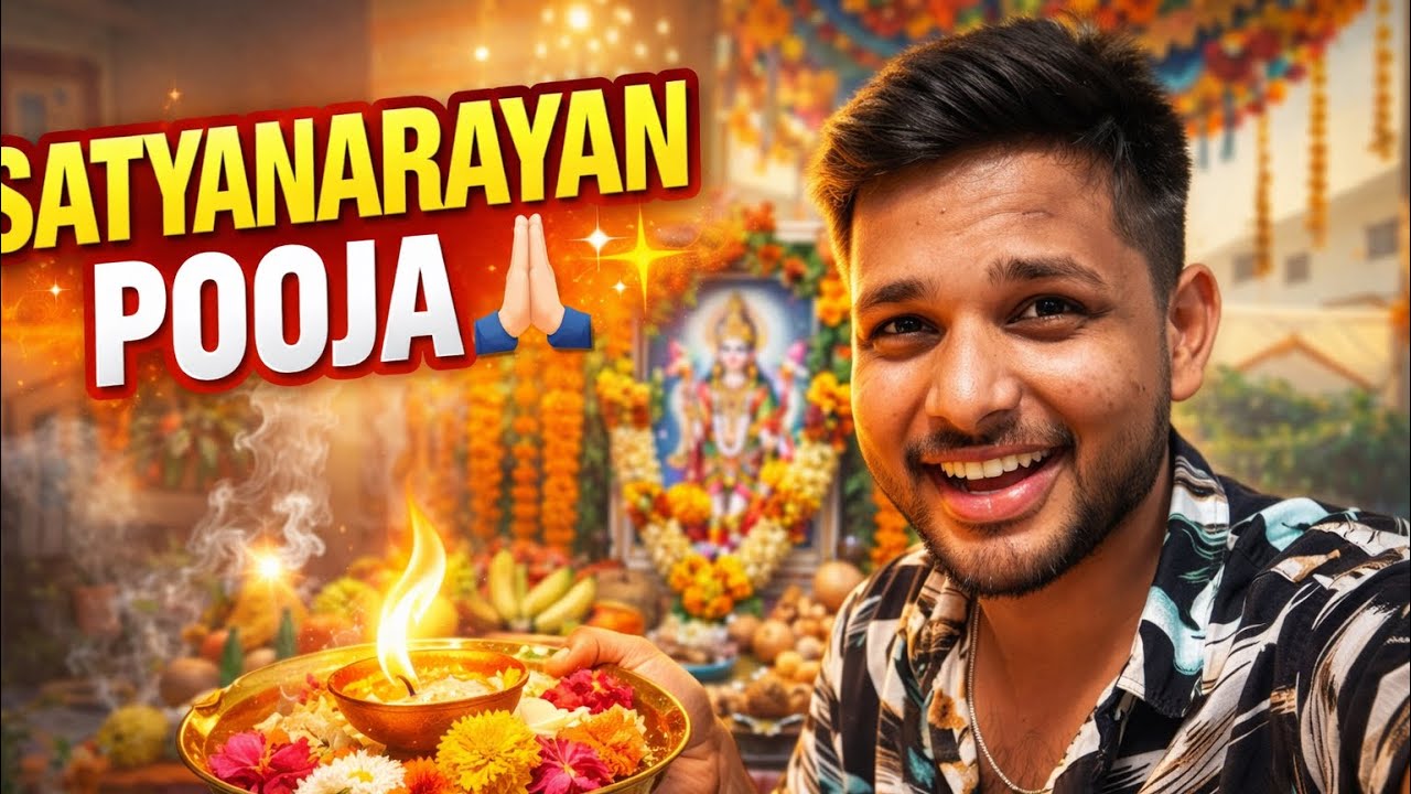 Satyanarayan Pooja Vlog 🙏 Full Rituals + Family Moments ❤️#like #share #subscribe #pooja #fyp 