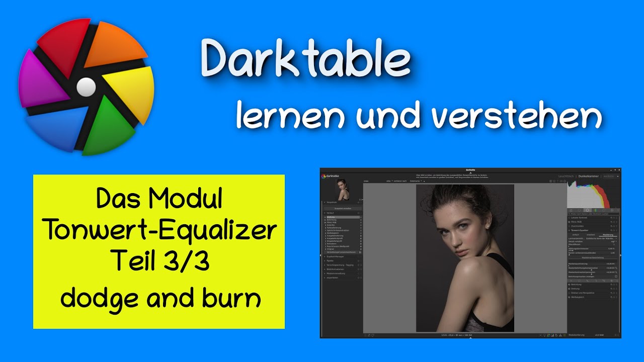 Der Tonwert-Equalizer in Darktable, Teil 3/3 Anwendungsbeispiele dodge & burn