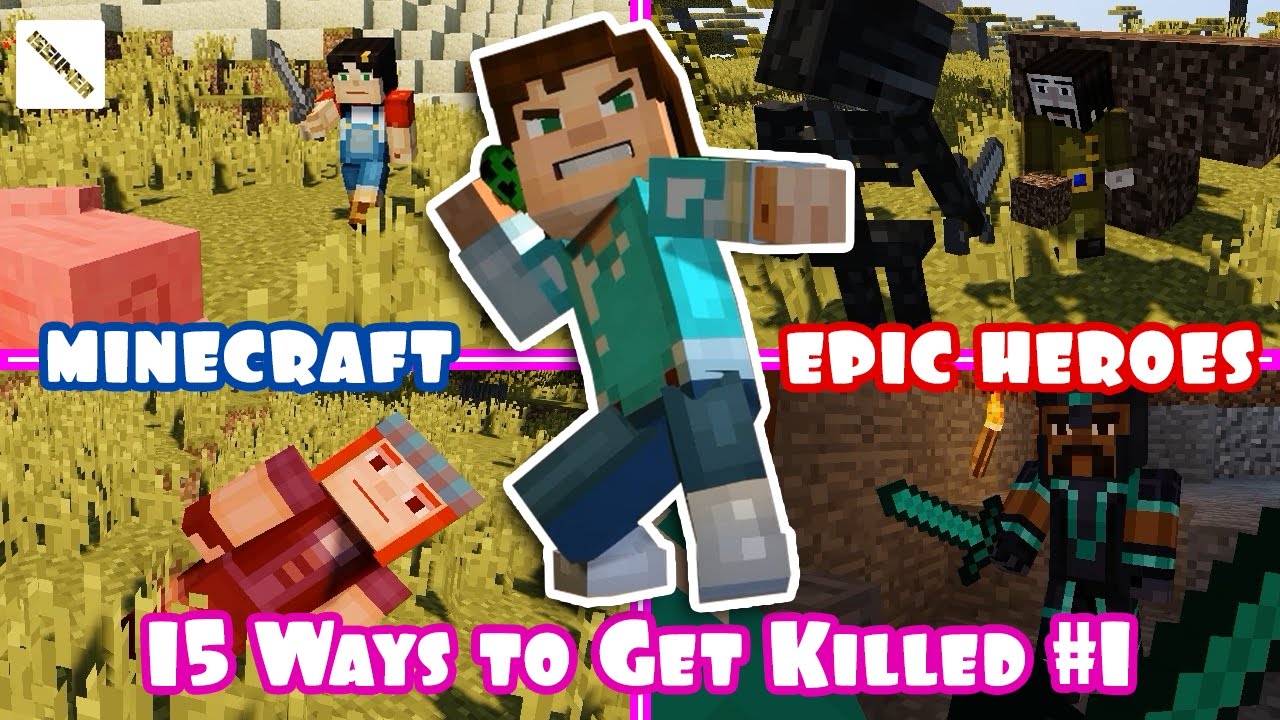 NOOB MCSM EPIC Heroes #1: 15 Ways To Get Killed in Real Minecraft Animation