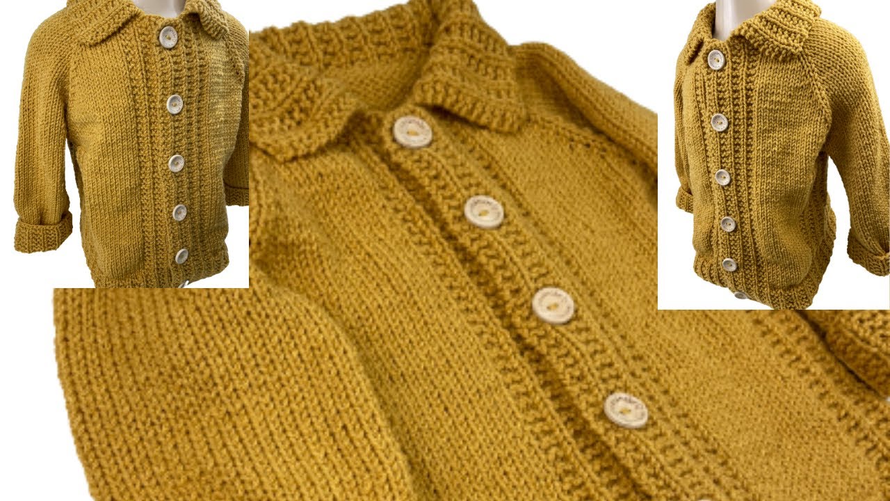 CASACO EM TRICÔ INFANTIL COM GOLA - CLASSIC PULL MOSTARDA- 5 a 8 anos