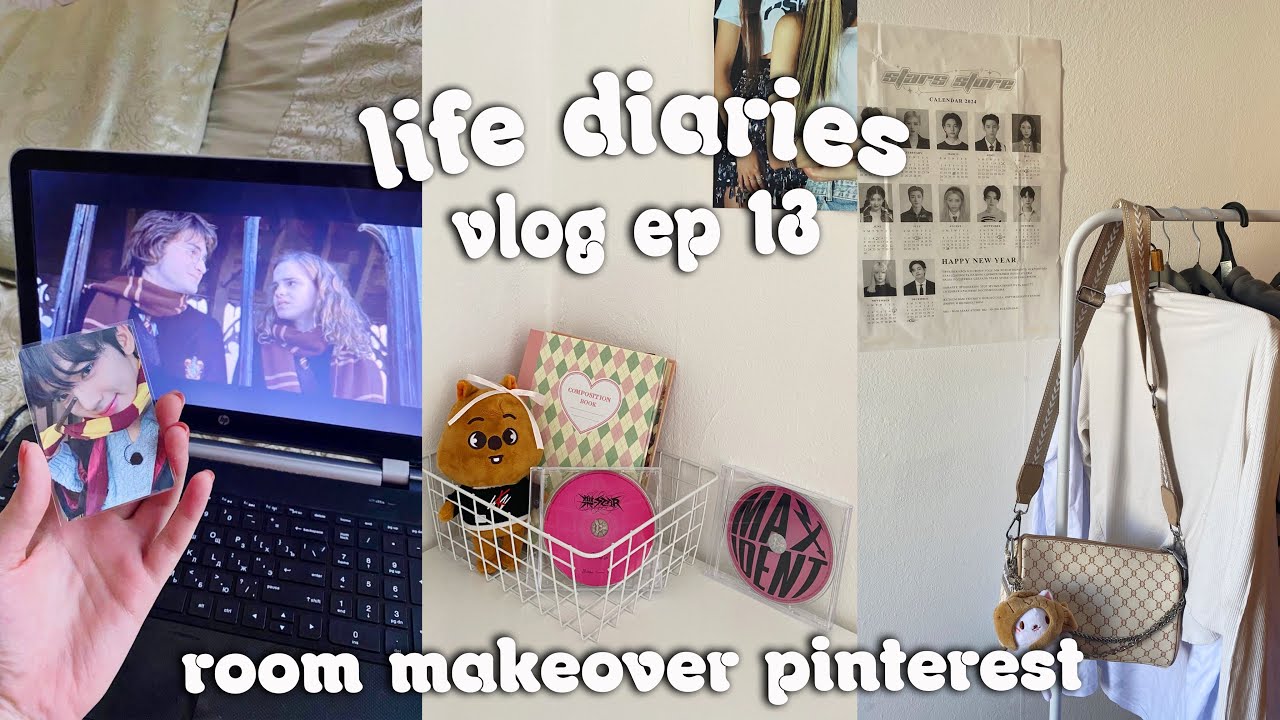 [life diaries] переделка комнаты, распаковка посылок, фильмы и аниме, будни картонщика 🤍🌷