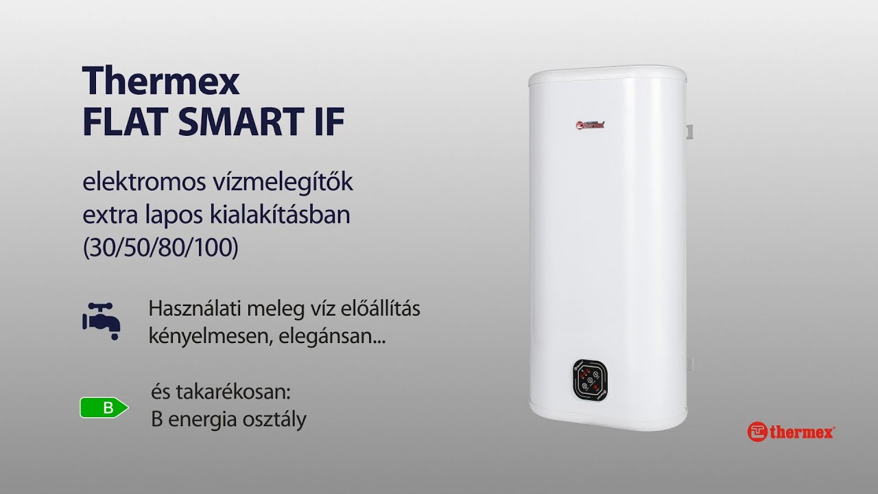 THERMEX Flat Smart elektromos vízmelegítő extra lapos kivitelben - E-fűtésbolt Webáruház