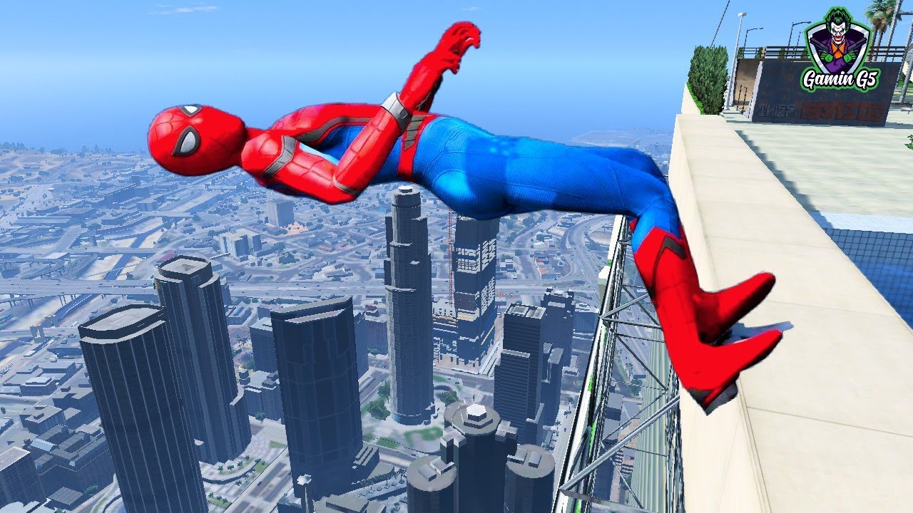 Gta 5 Spiderman Ragdolls Motorcycle Crash, Funny Fails # 07 - GaminG5