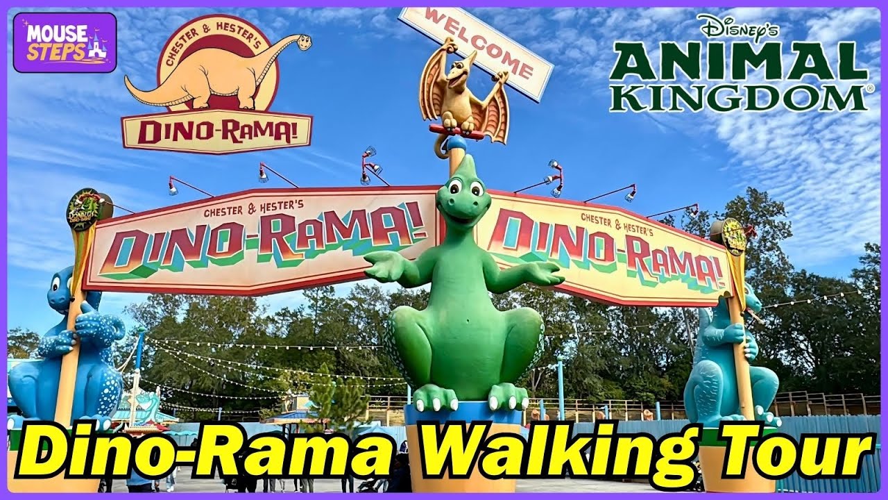 Chester & Hester's Dino-Rama Walking Tour in DinoLand USA Before Closure at Disney's Animal Kingdom