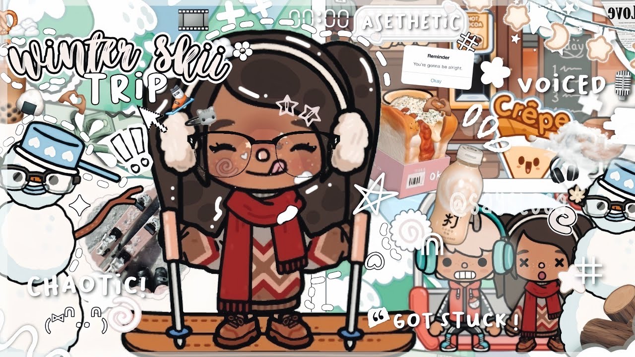 𐔌 Winter Skiing Trip ❄️🫶🏽☃️||voiced🎙||Toca Boca Life World Roleplay 🥯💗🍙 ୭. ᐟ
