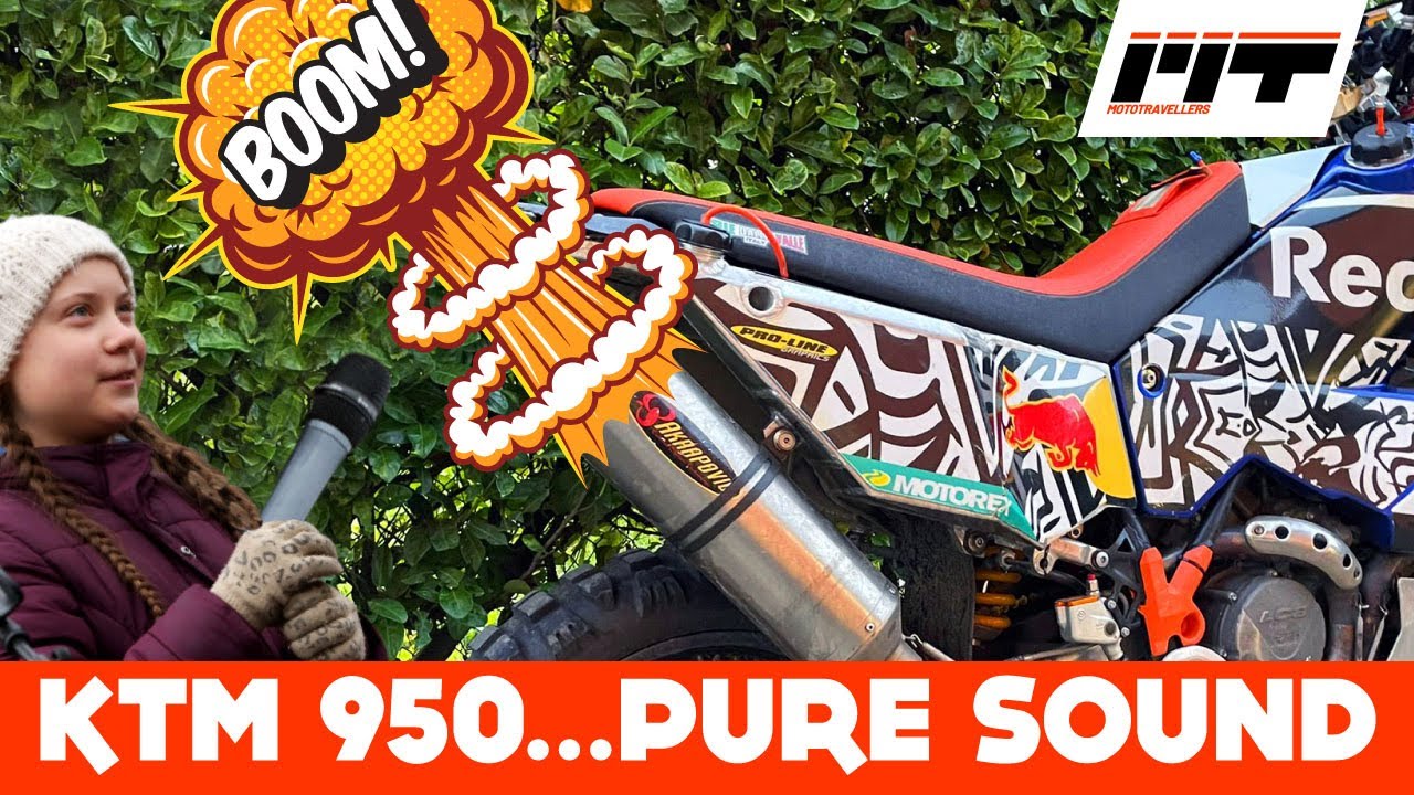 PURE SOUND ✈️ KTM 950 ADVENTURE, AKRAPOVIC EXHAUST (with db killer)