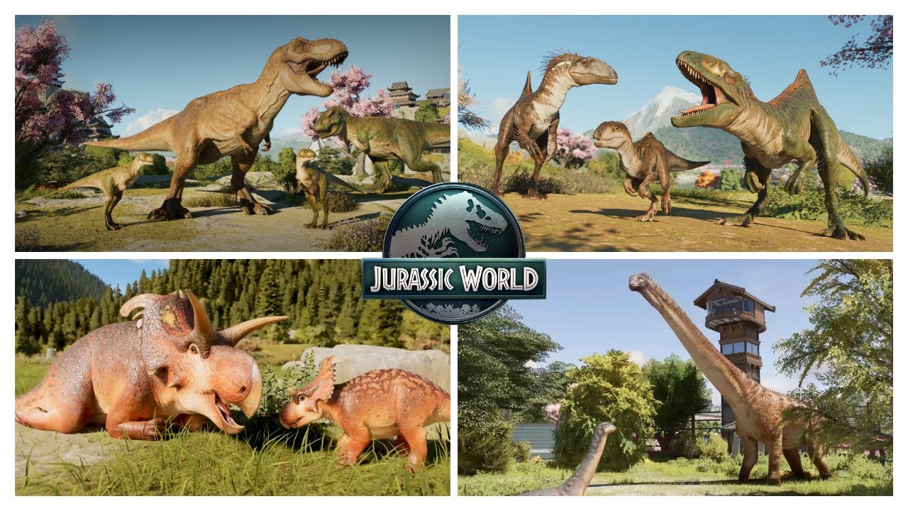 Jurassic World Evolution 3: ALL 90 Creatures Showcase + Unique Skins & Babies