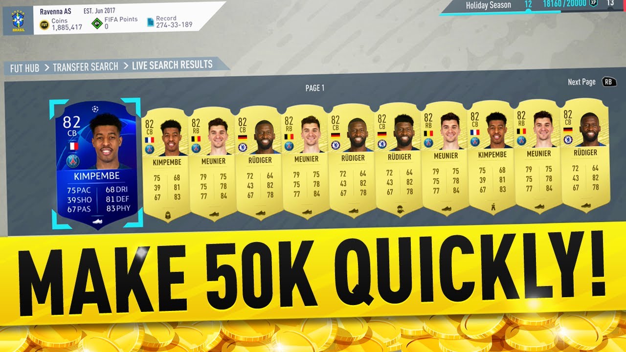 HOW TO MAKE 50K QUICKLY ON FIFA 20! FIFA 20 TRADING METHOD