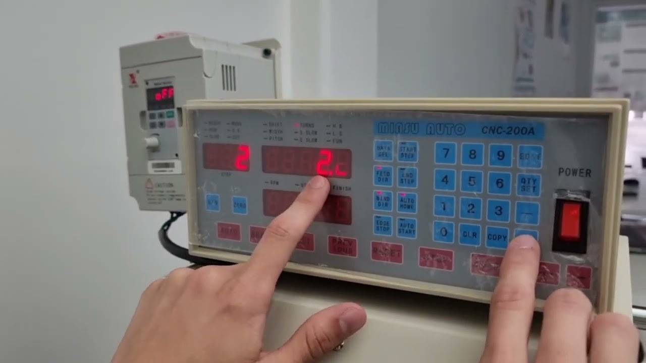 Configuración básica de embobinado en la máquina Minsu Auto CNC-200A