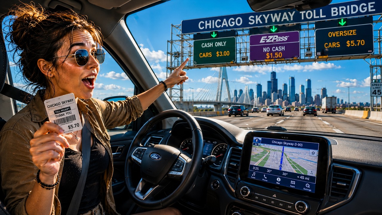 USA Toll Roads Explained 🇺🇸 | Chicago Skyway Adventure