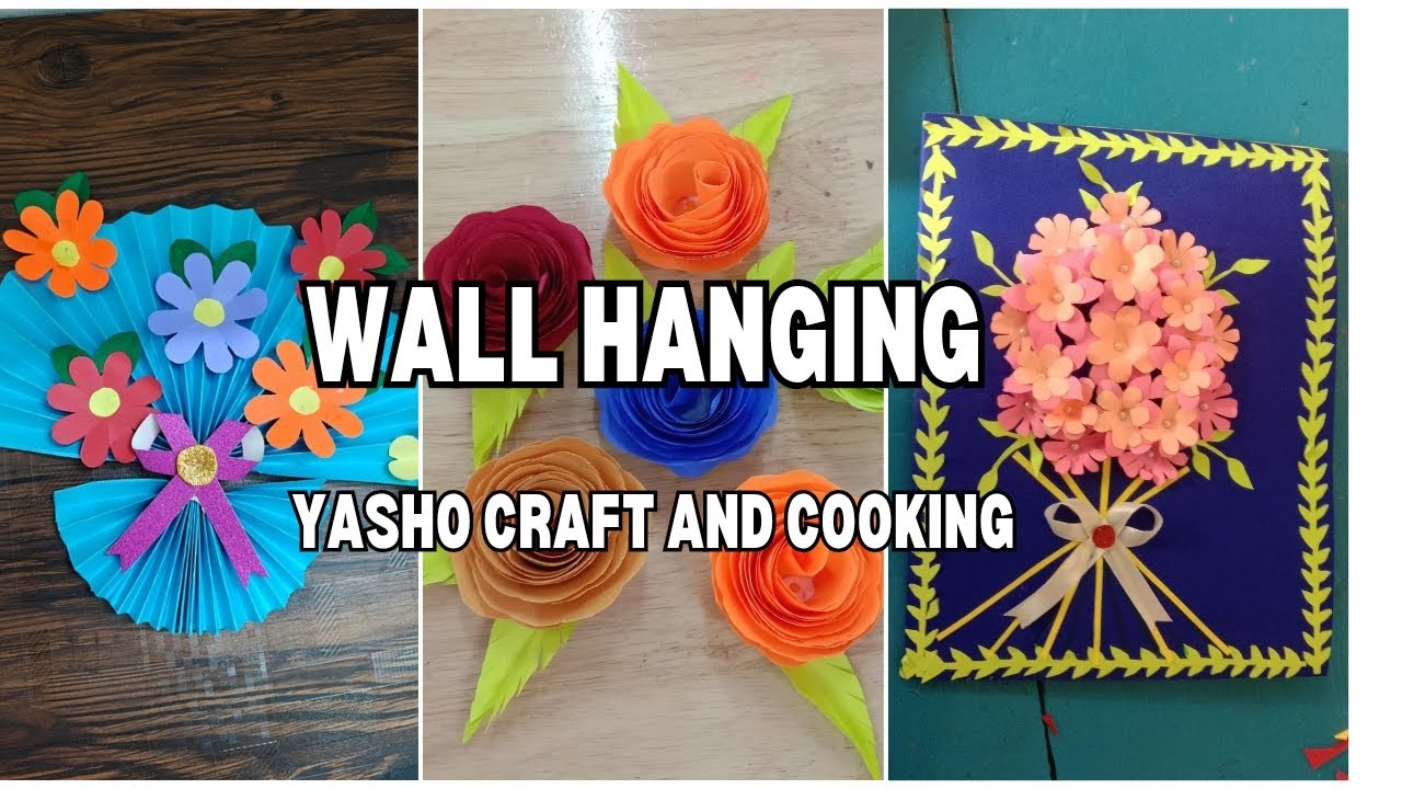 How to make Flower wall Hanging 🌺🌹