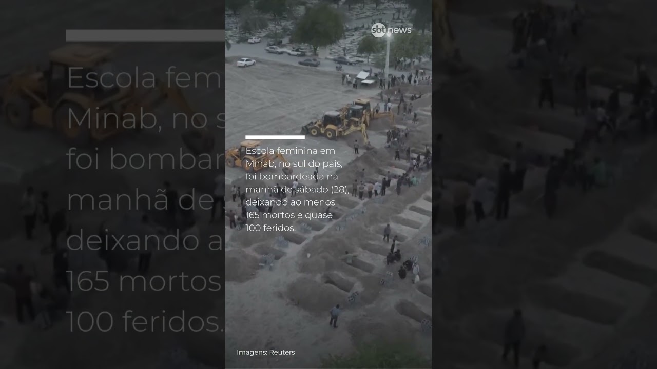 V&iacute;deo mostra preparo de sepulturas no Ir&atilde; ap&oacute;s ataque a escola feminina