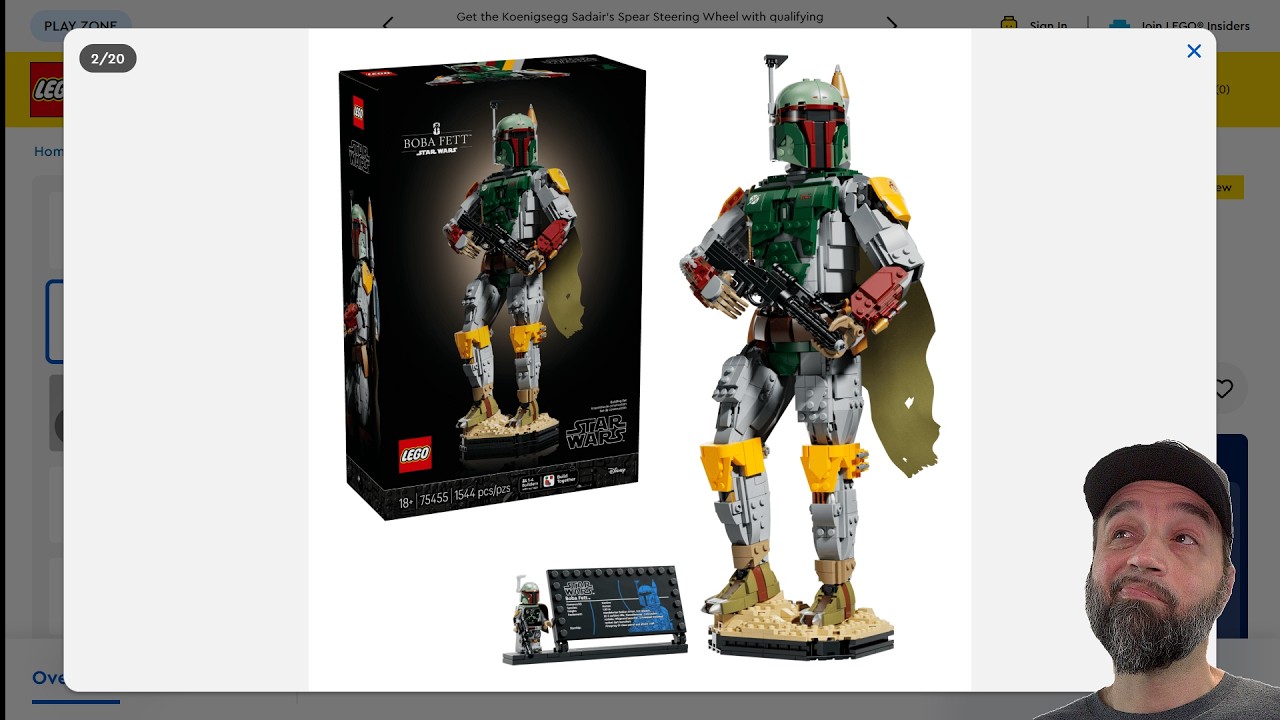 Этот LEGO Boba Fett высотой 41 см стоит 170 долларов, что почему-то кажется разумной ценой #НеРек...