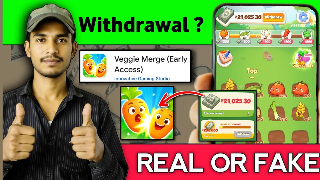 Veggie merge app real or fake? 🤔 | Veggie merge app review | Veggie merge app