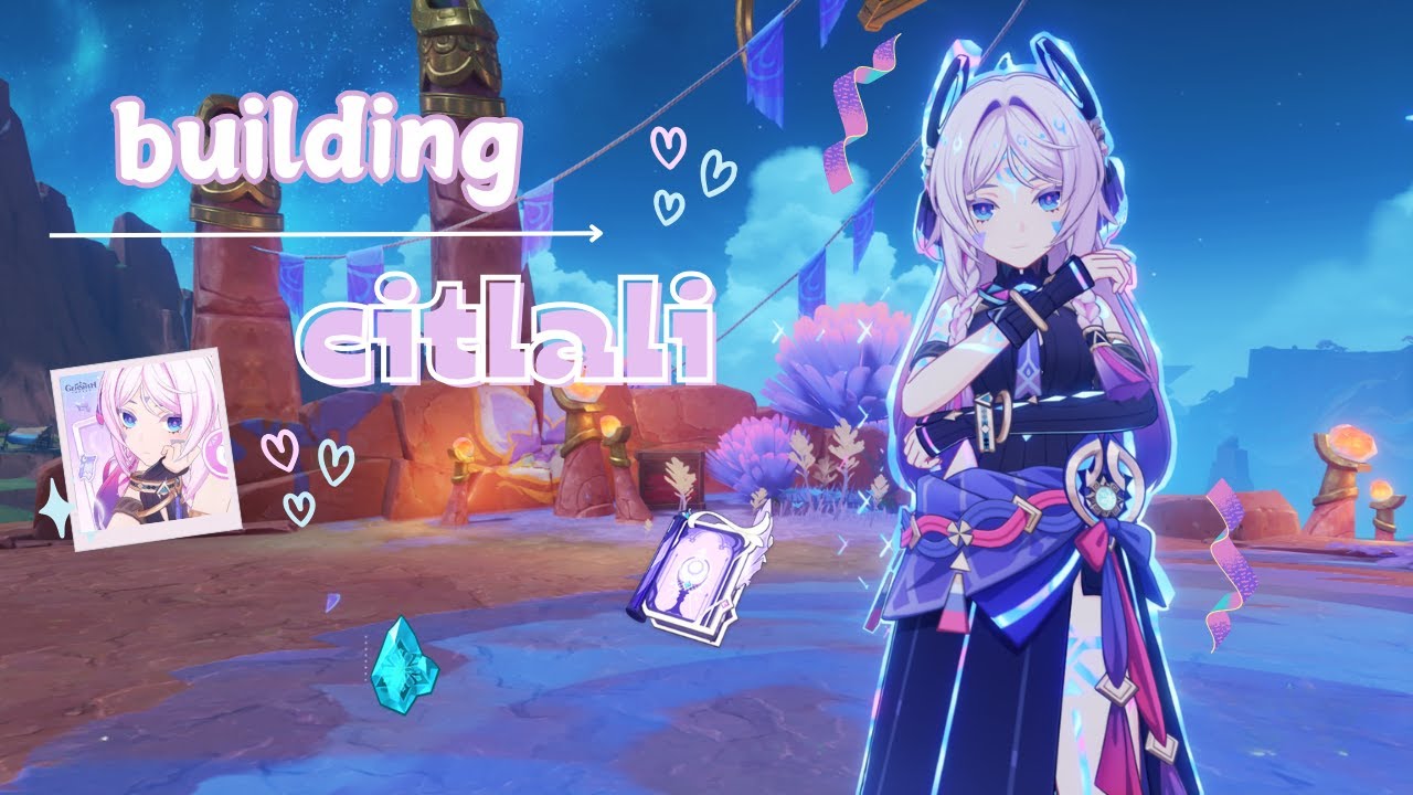 building citlali + pulls ₊°｡🩷❄️ | cozy genshin gameplay