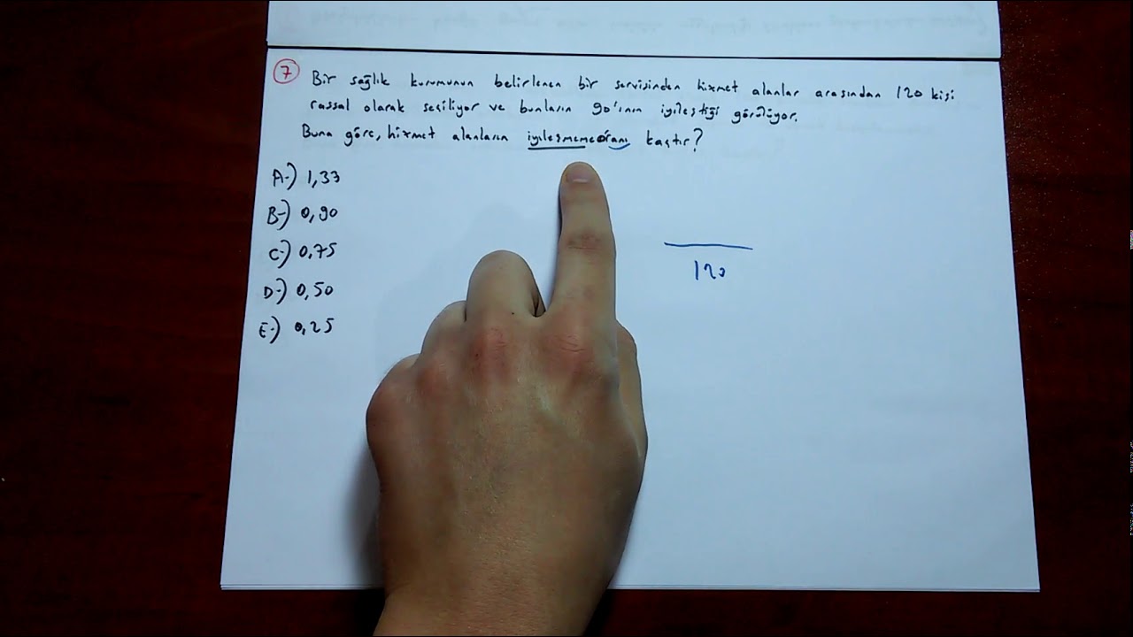 AÖF TIBBİ İSTATİSTİK 2017 DÖNEM SONU SINAVI 1. KISIM