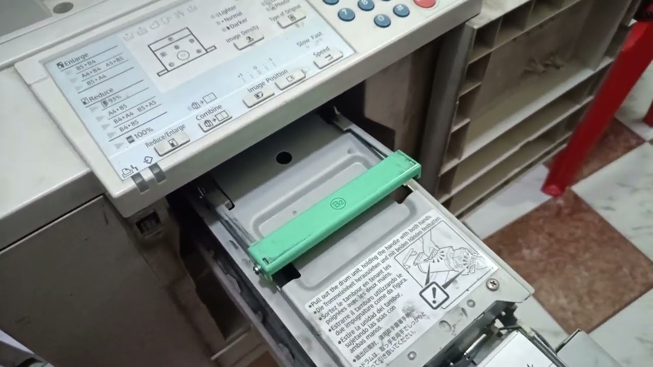 Drum Stuck E-06 error code in Ricoh Duplo DX 3344