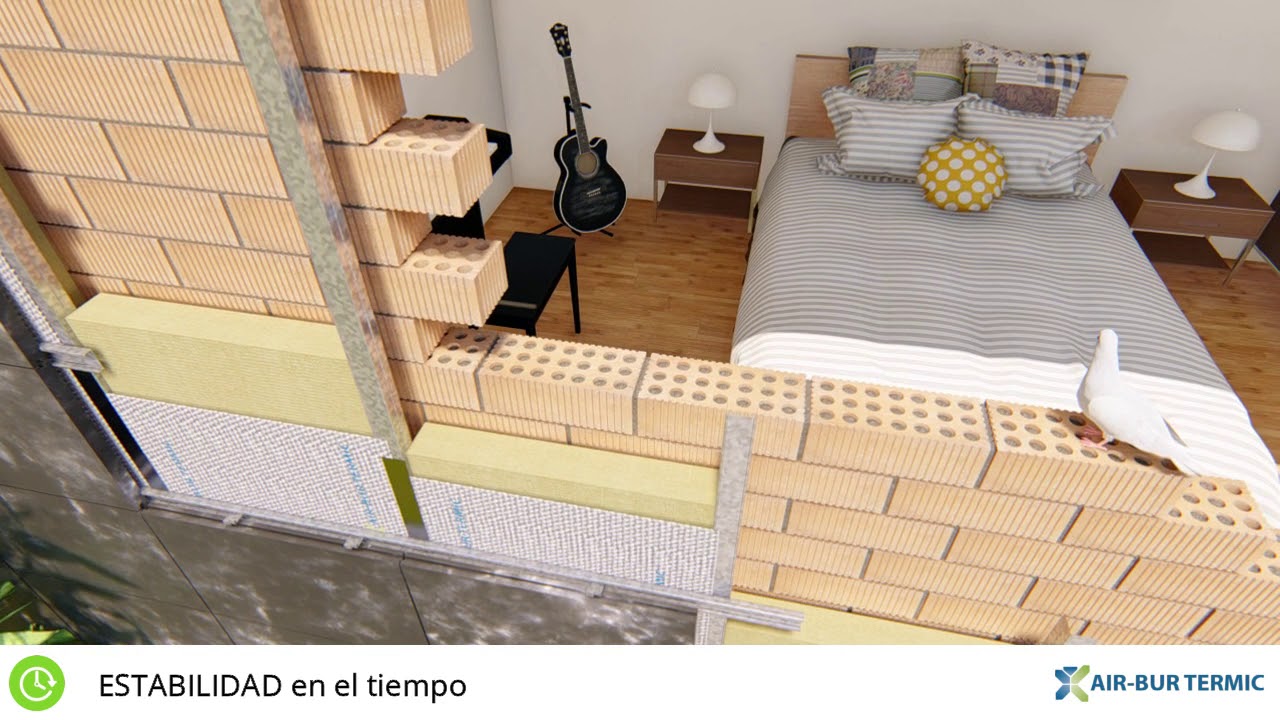 AIR-BUR TERMIC en Fachada ventilada (Combinaci&oacute;n con aislante tradicional)
