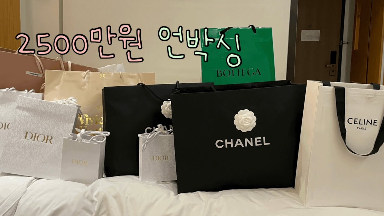 2500만원 언박싱 명품 쇼핑하울 미우미우, 디올, 비비안 웨스트, 샤넬, 셀린느, 보테가베네타 명품언박싱