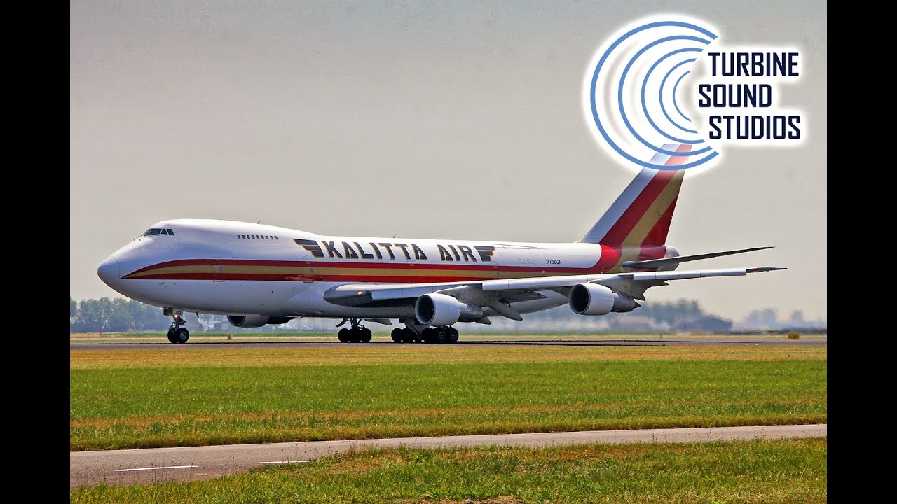 Kalitta Boeing 747-222 - Takeoff & Landing ( Awesome sound )
