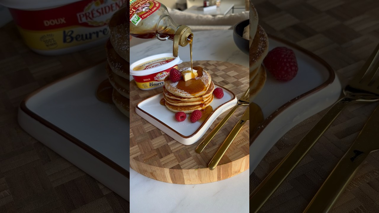 PANCAKES ULTRA MOELLEUX 🔥 #recette #pancakes #food