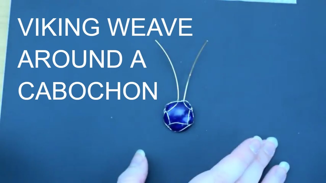 Viking Weave | Viking Knit Around a Cabochon | Wire Wrapped Cabochon #1 | Adding Wire In
