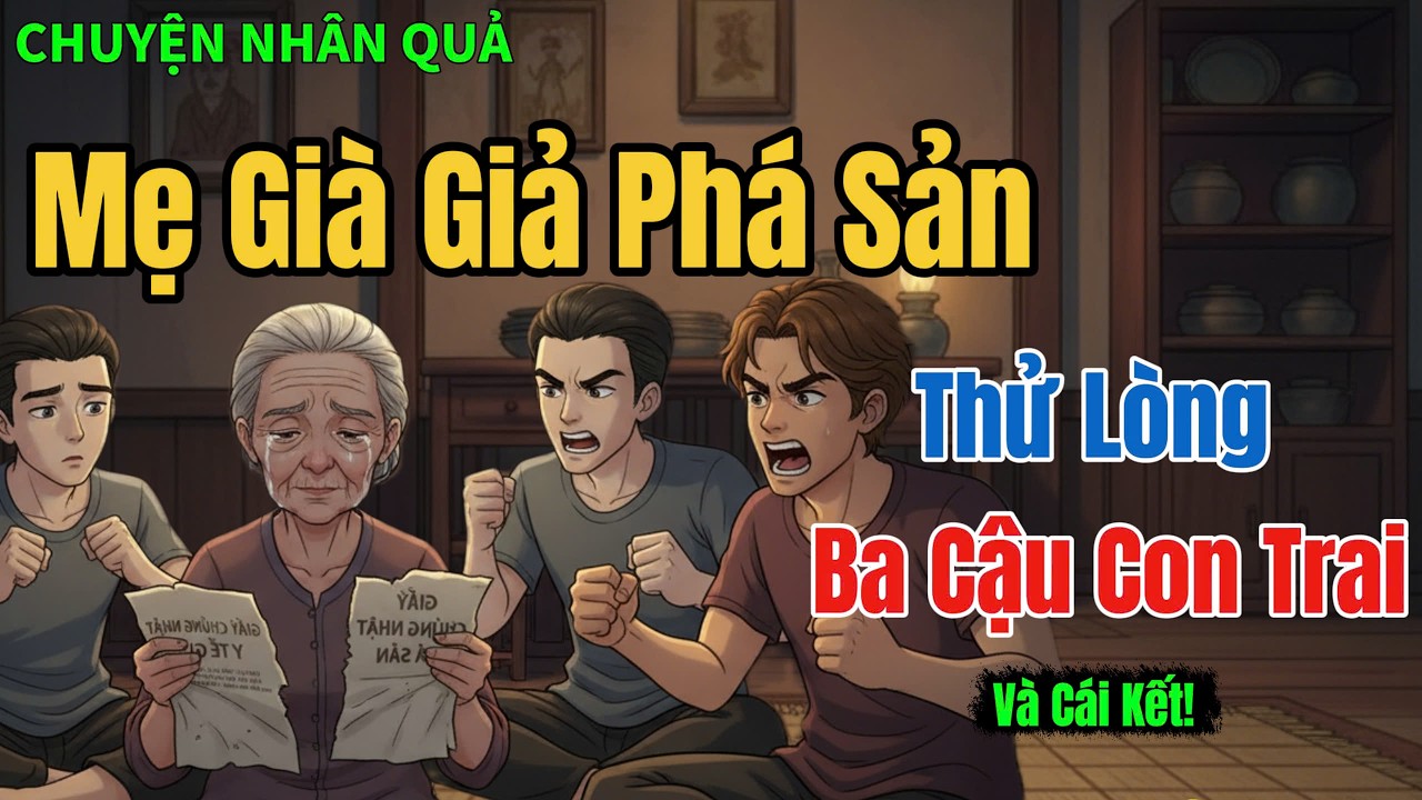 Mẹ Già Giả Phá Sản Thử Lòng Ba Người Con Trai Và Cái Kết Không Ai Ngờ Tới | Chuyện Nhân Quả