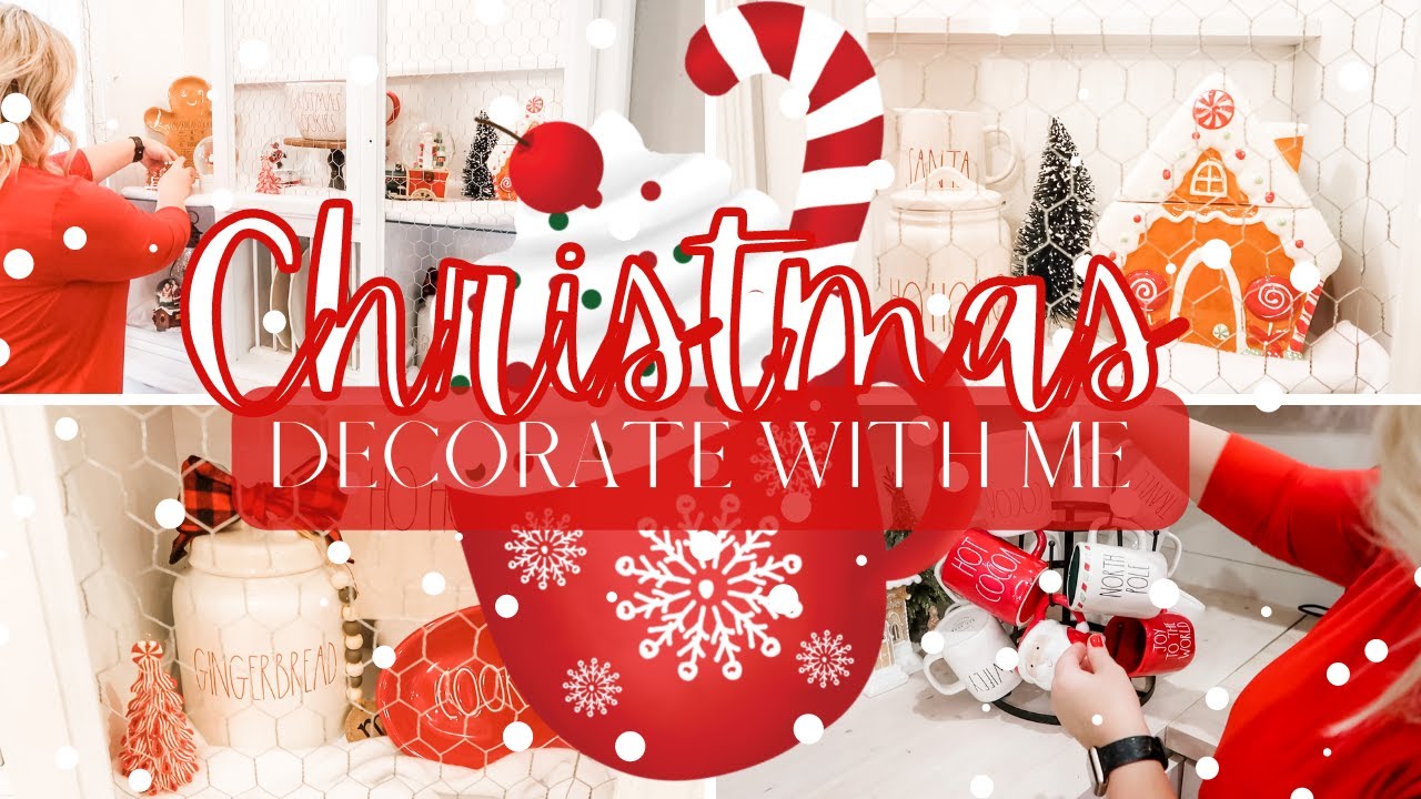 CHRISTMAS DECORATE WITH ME 2022 | DECORATING MY HUTCH FOR CHRISTMAS | RAE DUNN COLLECTION