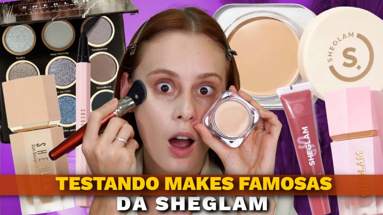 TESTEI as MAKES MAIS FAMOSAS da SHEGLAM *BASE, NOVOS ILUMINADORES, BLUSHS e CONTORNOS LÍQUIDOS*