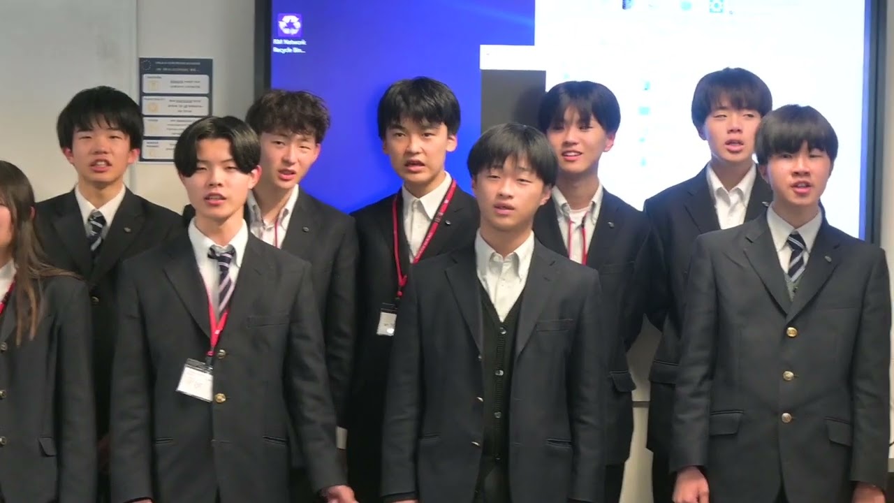 Japanese Homestay Students sing for The Anglo