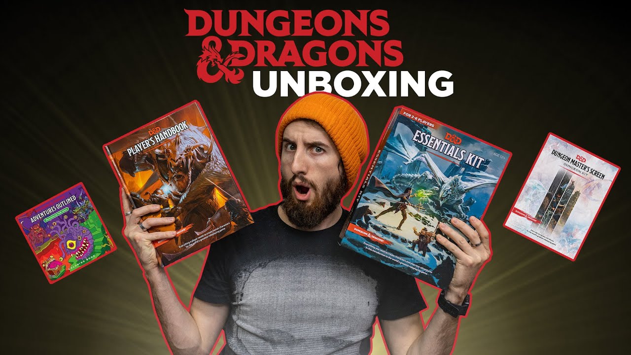 D&D UNBOXING: ESSENTIALS KIT, PLAYER'S HANDBOOK, DM DUNGEON KIT AND ADVENTURES OUTLINED ⚔🐉