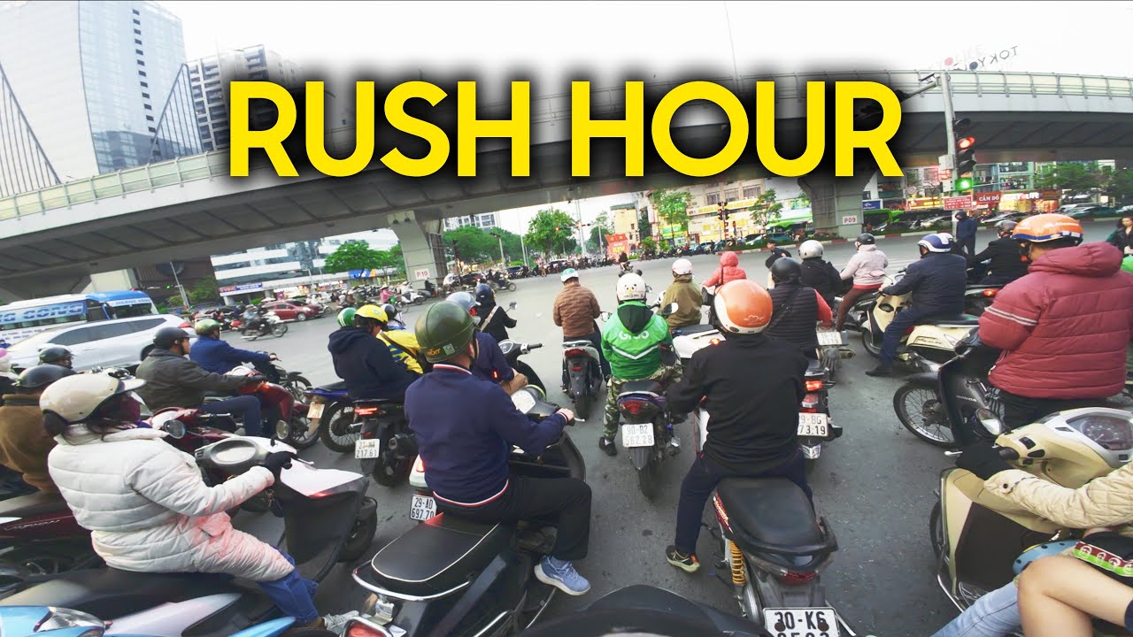 Hanoi Evening Rush Hour by Motorbike