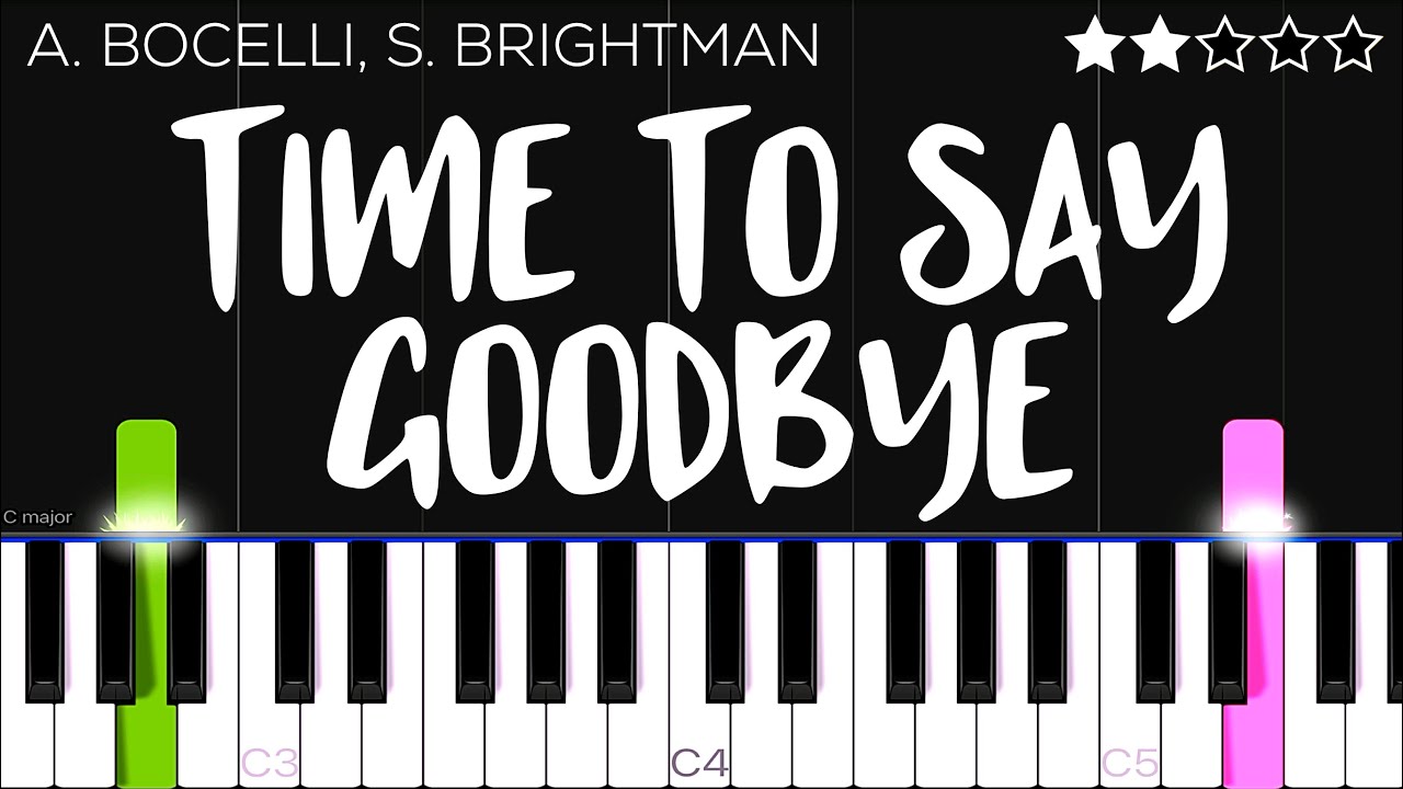 Andrea Bocelli, Sarah Brightman - Time To Say Goodbye | EASY Piano Tutorial