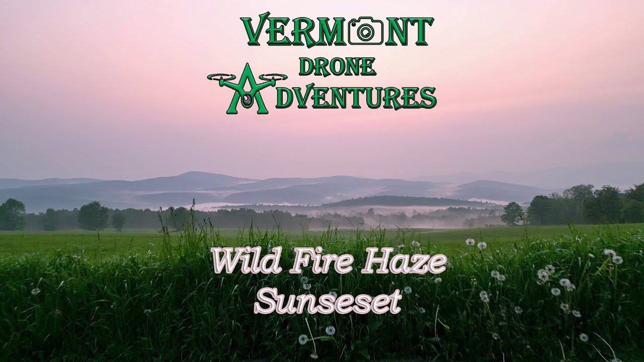 Wildfire Haze Sunset ~ Montpelier Vermont