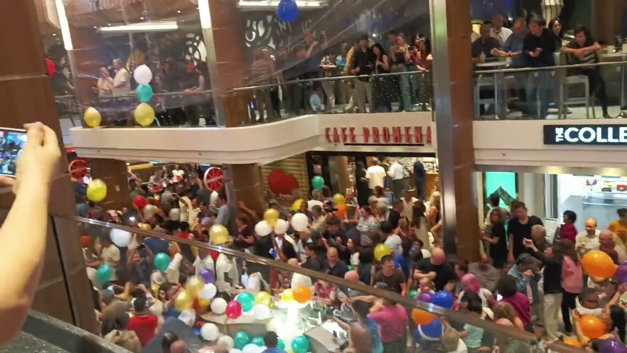 Ovation of the Seas 'Welcome to the United States' balloon drop. Japan to Los Angeles. 5/30/2025
