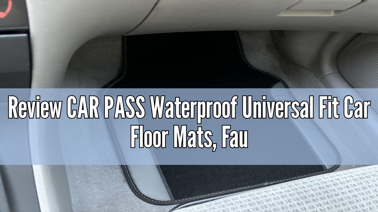 Review CAR PASS Waterproof Universal Fit Car Floor Mats, Faux Leather Car Carpet Mats with Anti-Slip